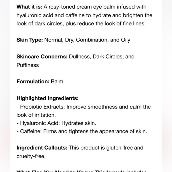 Unopened Tula Skincare Rose Glow Eye Balm - Picture 3 of 4